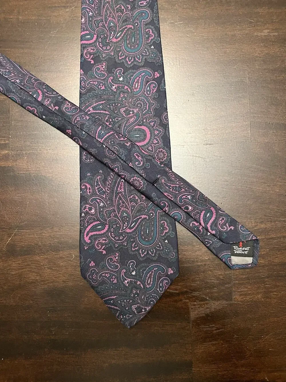 Robert Talbott Vintage Blue/Purple Silk Tie Paisley Made in Italy READ